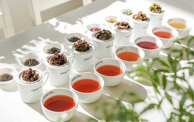 厳選された紅茶専門店 amsu teaの紅茶が飲み放題